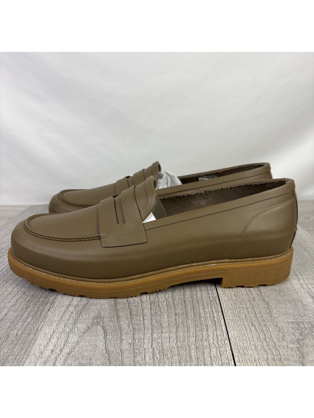 Hunter Mens Original Penny Loafer Light Khaki Brown Size US 11